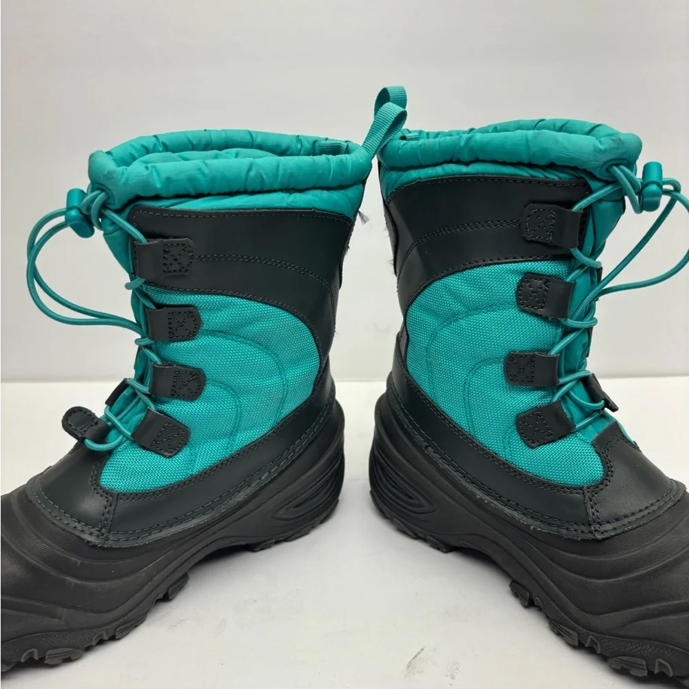 The North Face Teal and Black Waterproof Winter Boots, SZ 3 little boy, box 33